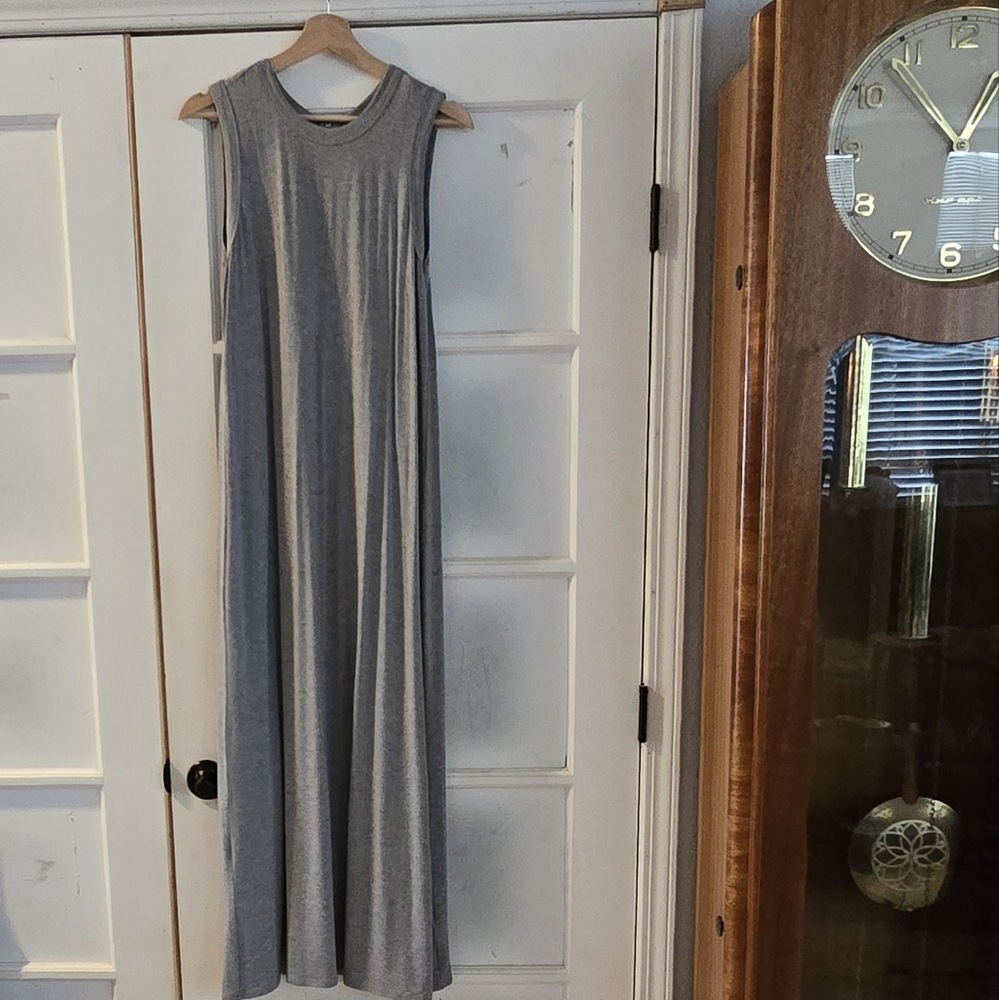 Gray Sleeveless Maxi Dress